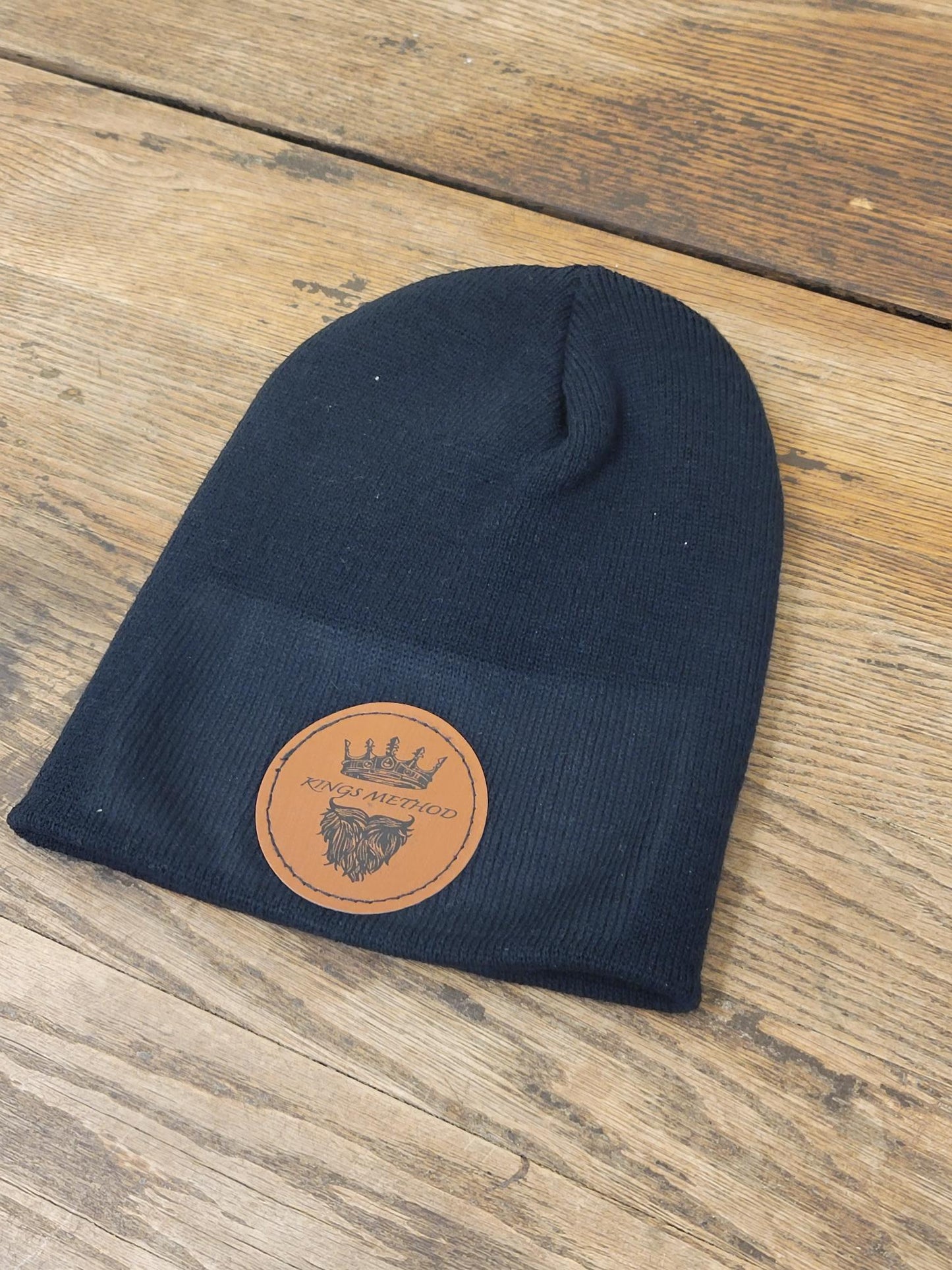 K.M. Beanie Black/Circle Logo