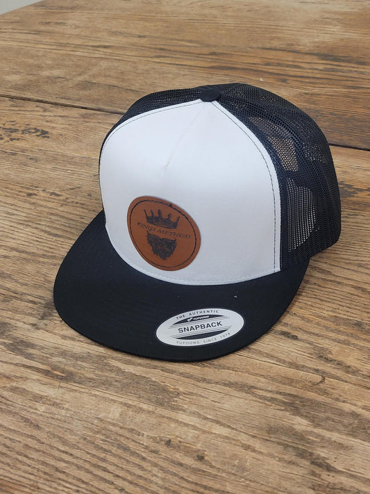 K.M. White/Black Hat/Circle Logo